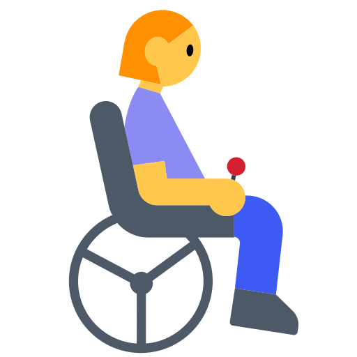 Woman in Motorized Wheelchair