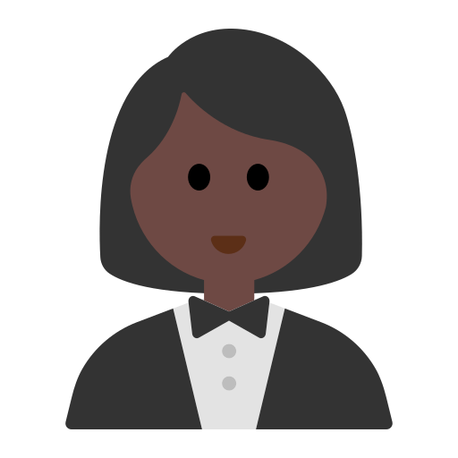 Woman in Tuxedo: Dark Skin Tone