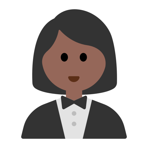 Woman in Tuxedo: Medium-Dark Skin Tone