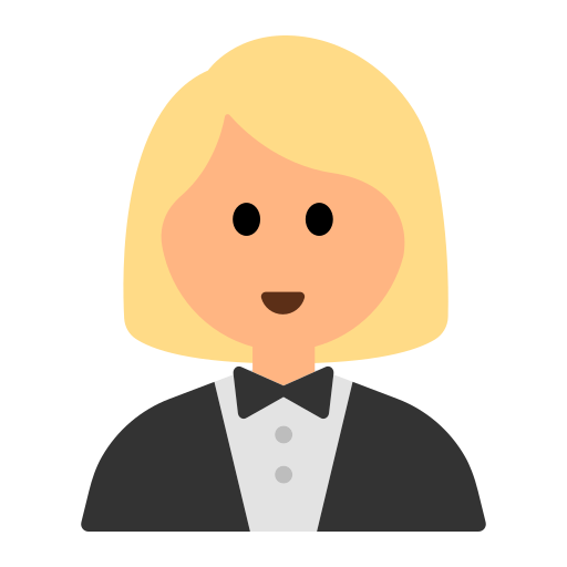 Woman in Tuxedo: Medium-Light Skin Tone