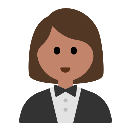 Woman in Tuxedo: Medium Skin Tone