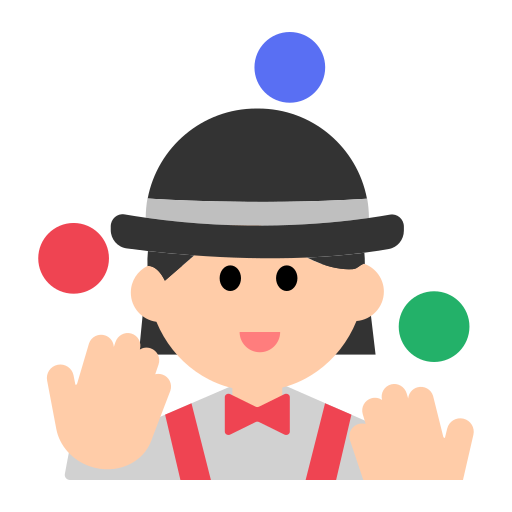Woman Juggling: Light Skin Tone
