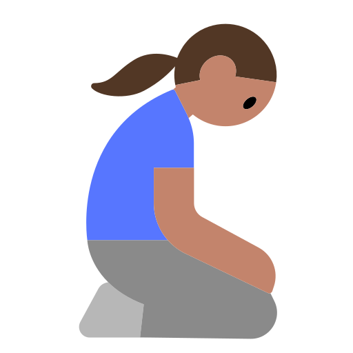 Woman Kneeling: Medium Skin Tone