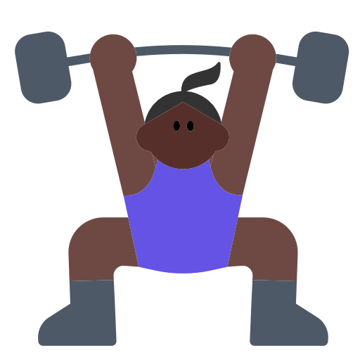 Woman Lifting Weights: Dark Skin Tone