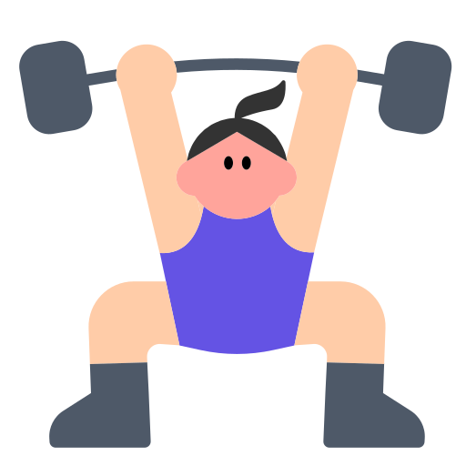 Woman Lifting Weights: Light Skin Tone