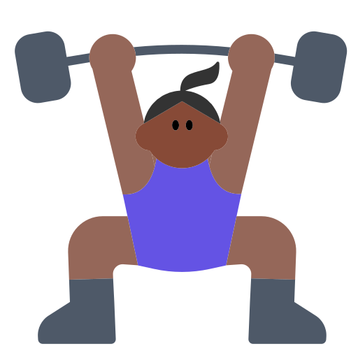 Woman Lifting Weights: Medium-Dark Skin Tone
