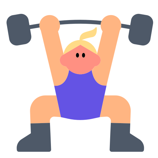 Woman Lifting Weights: Medium-Light Skin Tone