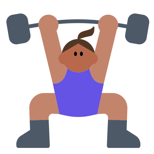 Woman Lifting Weights: Medium Skin Tone