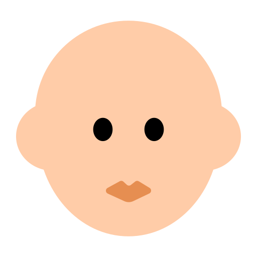 Woman: Light Skin Tone, Bald