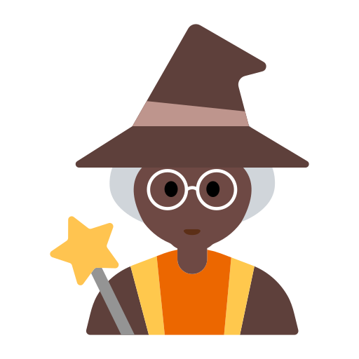 Woman Mage: Dark Skin Tone