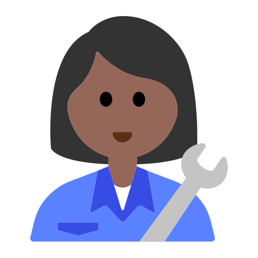 Woman Mechanic: Medium-Dark Skin Tone