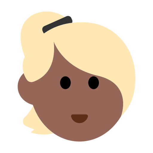 Woman: Medium-Dark Skin Tone, Blond Hair