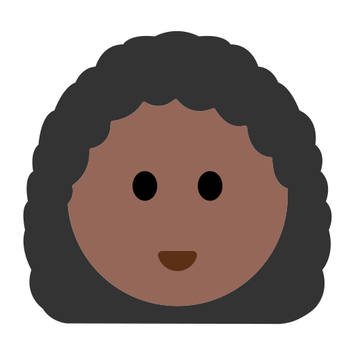 Woman: Medium-Dark Skin Tone, Curly Hair
