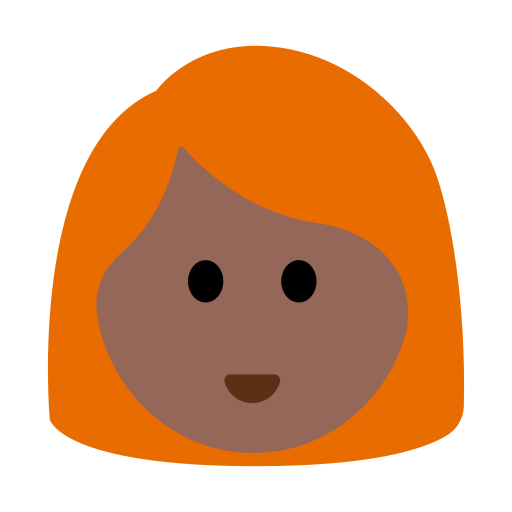 Woman: Medium-Dark Skin Tone, Red Hair