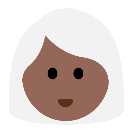 Woman: Medium-Dark Skin Tone, White Hair