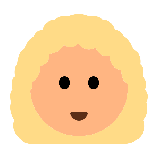 Woman: Medium-Light Skin Tone, Curly Hair