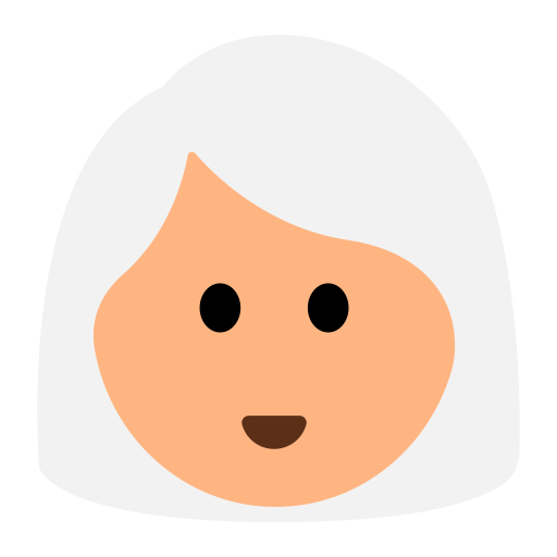 Woman: Medium-Light Skin Tone, White Hair