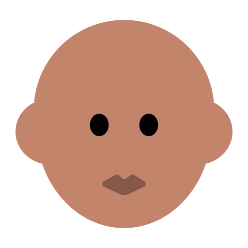 Woman: Medium Skin Tone, Bald