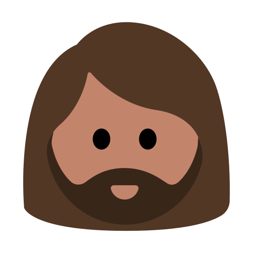 Woman: Medium Skin Tone, Beard
