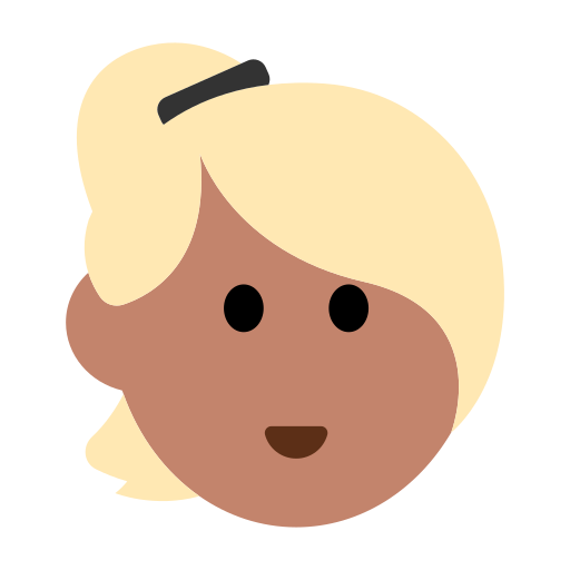 Woman: Medium Skin Tone, Blond Hair