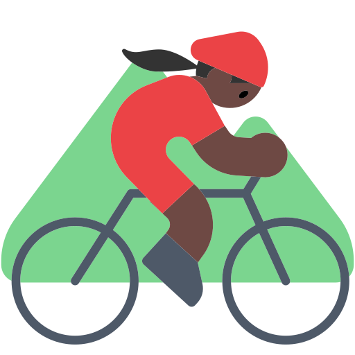 Woman Mountain Biking: Dark Skin Tone