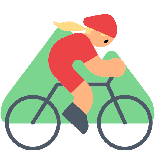 Woman Mountain Biking: Medium-Light Skin Tone