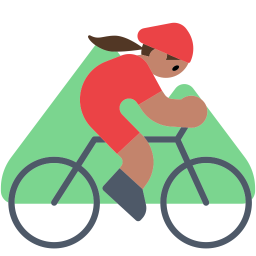 Woman Mountain Biking: Medium Skin Tone