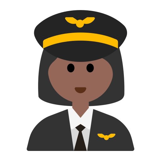 Woman Pilot: Medium-Dark Skin Tone