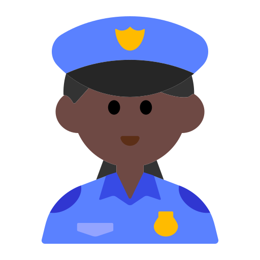 Woman Police Officer: Dark Skin Tone