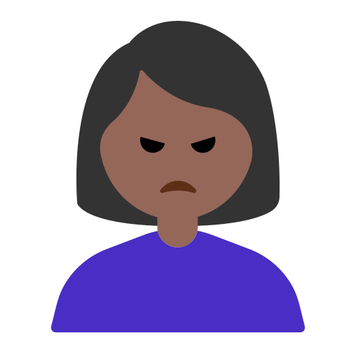 Woman Pouting: Medium-Dark Skin Tone
