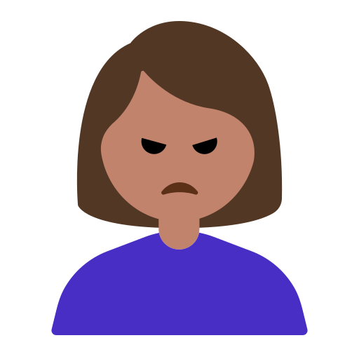Woman Pouting: Medium Skin Tone