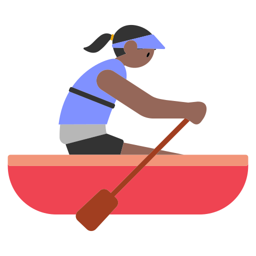 Woman Rowing Boat: Medium-Dark Skin Tone