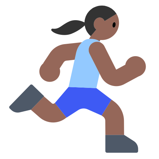 Woman Running: Medium-Dark Skin Tone