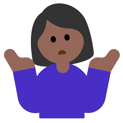 Woman Shrugging: Medium-Dark Skin Tone