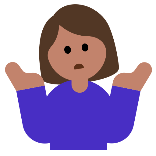 Woman Shrugging: Medium Skin Tone