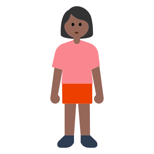 Woman Standing: Medium-Dark Skin Tone