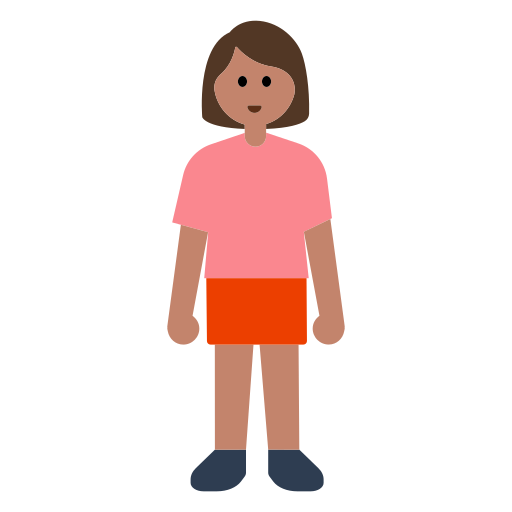 Woman Standing: Medium Skin Tone