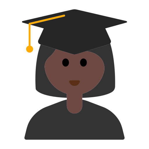 Woman Student: Dark Skin Tone