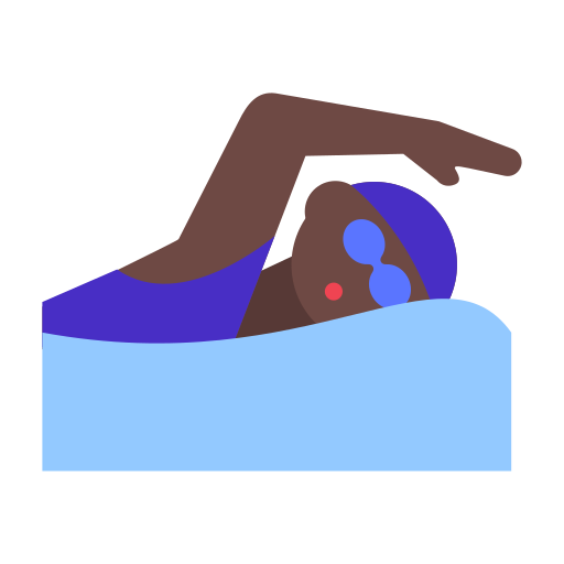 Woman Swimming: Dark Skin Tone