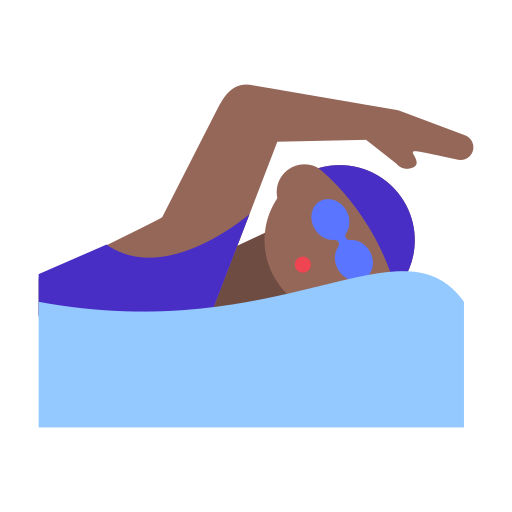 Woman Swimming: Medium-Dark Skin Tone