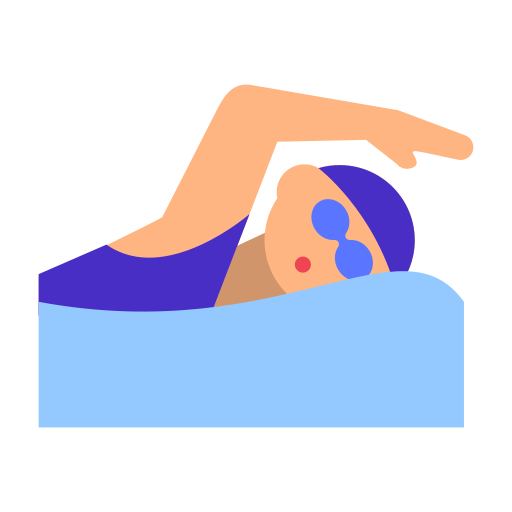 Woman Swimming: Medium-Light Skin Tone
