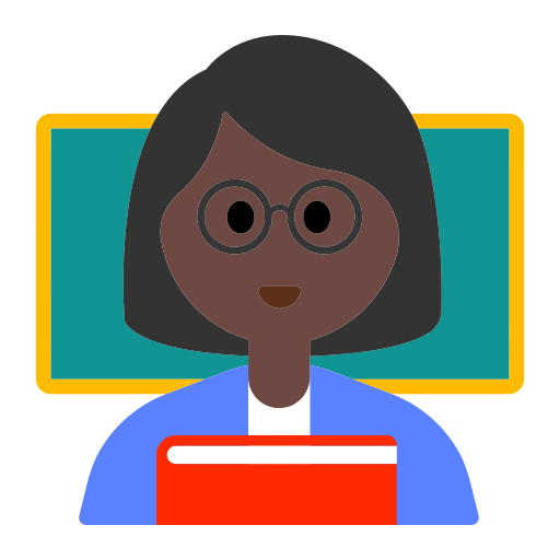 Woman Teacher: Dark Skin Tone
