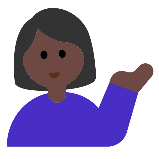 Woman Tipping Hand: Dark Skin Tone