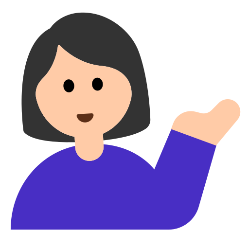 Woman Tipping Hand: Light Skin Tone