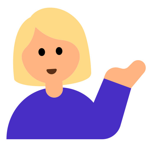 Woman Tipping Hand: Medium-Light Skin Tone