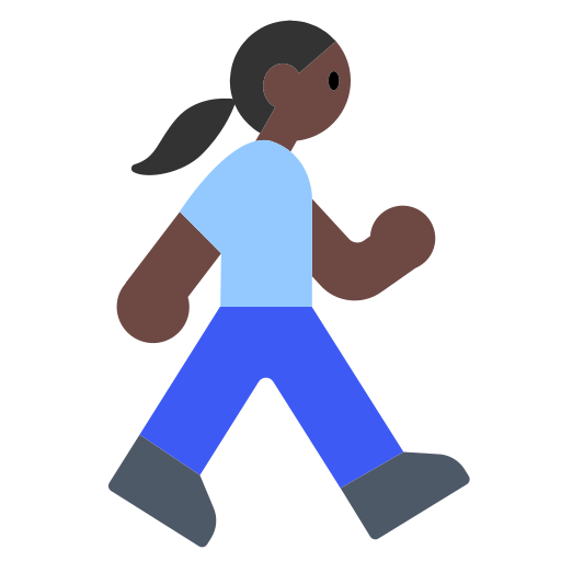 Woman Walking: Dark Skin Tone