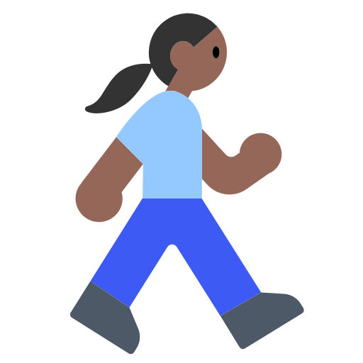 Woman Walking: Medium-Dark Skin Tone