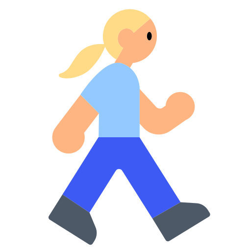 Woman Walking: Medium-Light Skin Tone