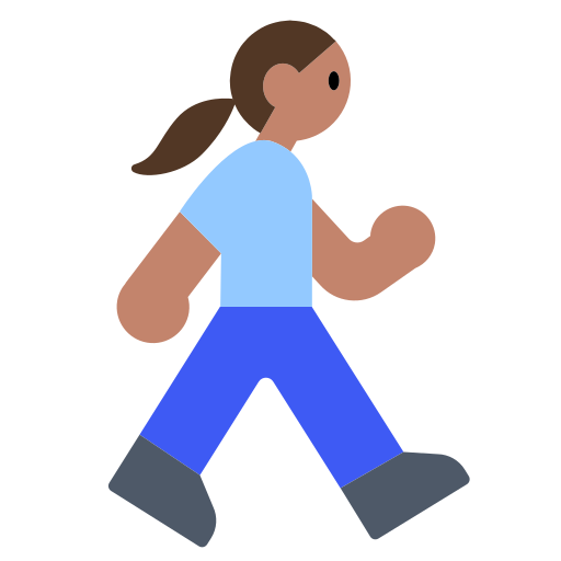 Woman Walking: Medium Skin Tone