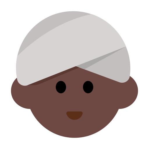 Woman Wearing Turban: Dark Skin Tone